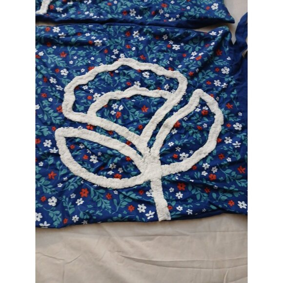 The Pioneer Woman  Pillow Shams Only Tufted Floral Blue Set Of 2 - Picture 2 of 7